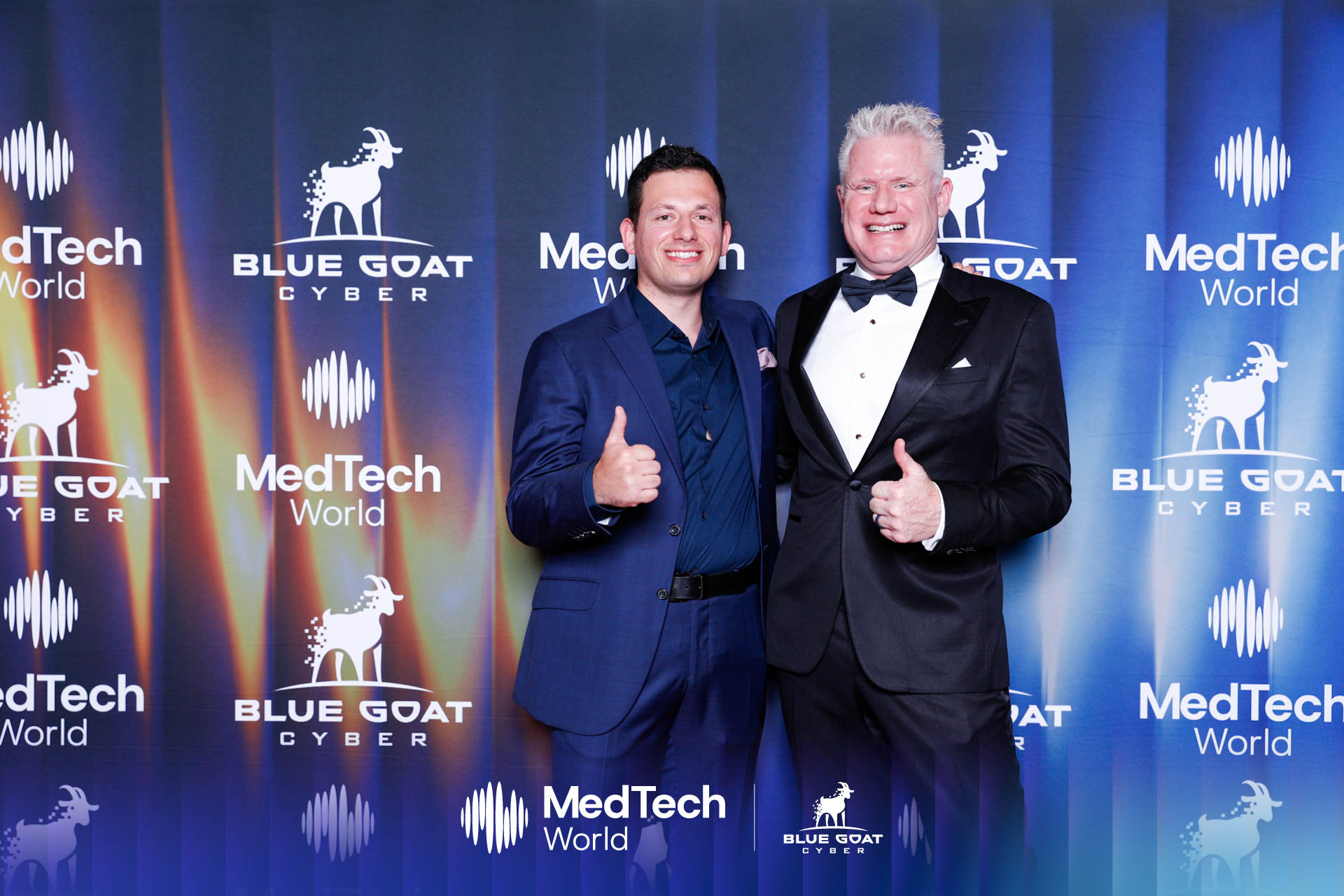 Christian Espinosa with Myles Kellerman at the MedTech World gala