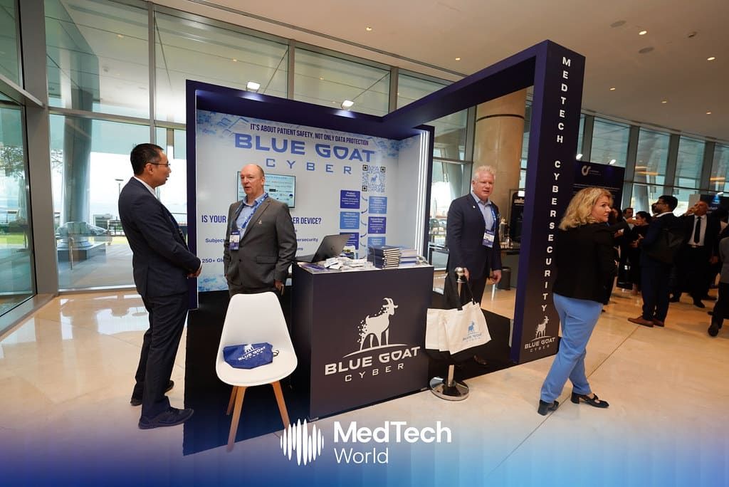 Blue Goat Cyber sponsor booth on the main floor at MedTech World