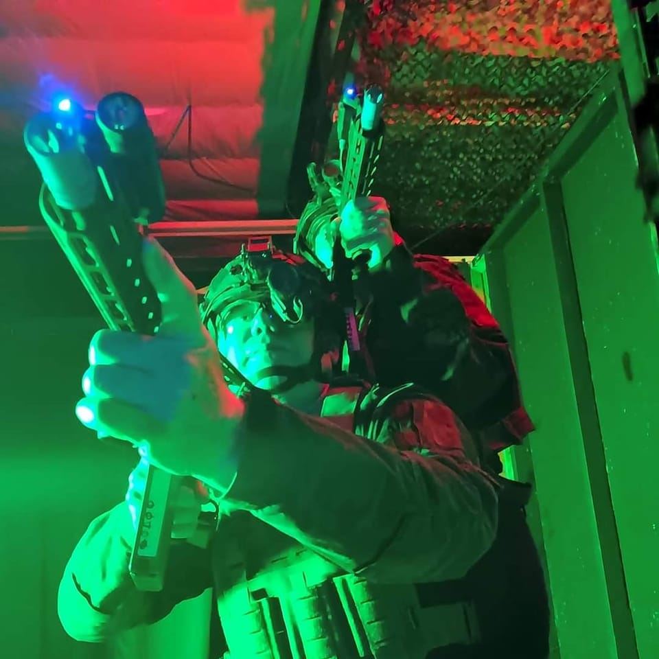 Christian Espinosa training in night-vision tactical operations