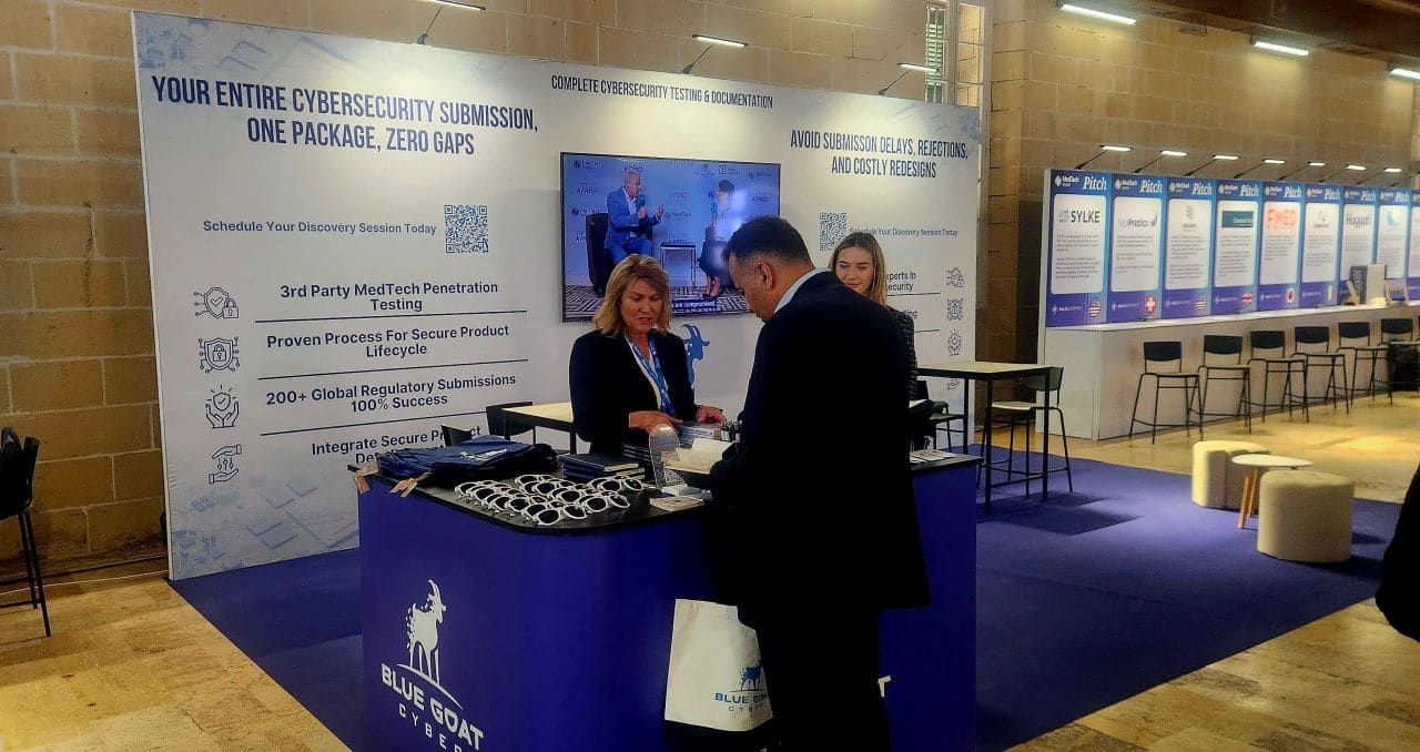 Blue Goat Cyber Cybersecurity Sponsor booth at LSI Europe