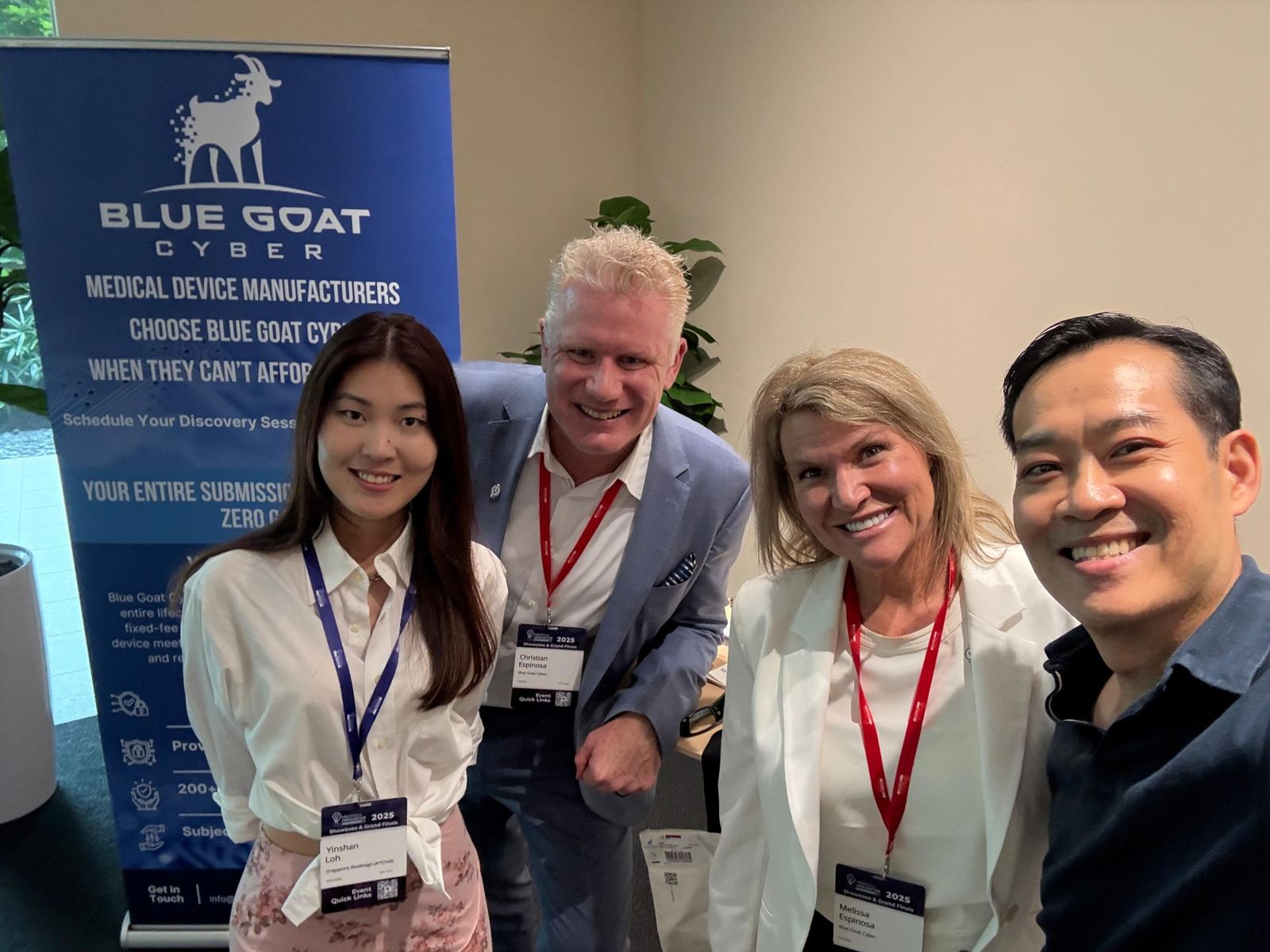 Blue Goat Cyber team at MedTech Innovator APAC Showcase & Grand Finals in Singapore