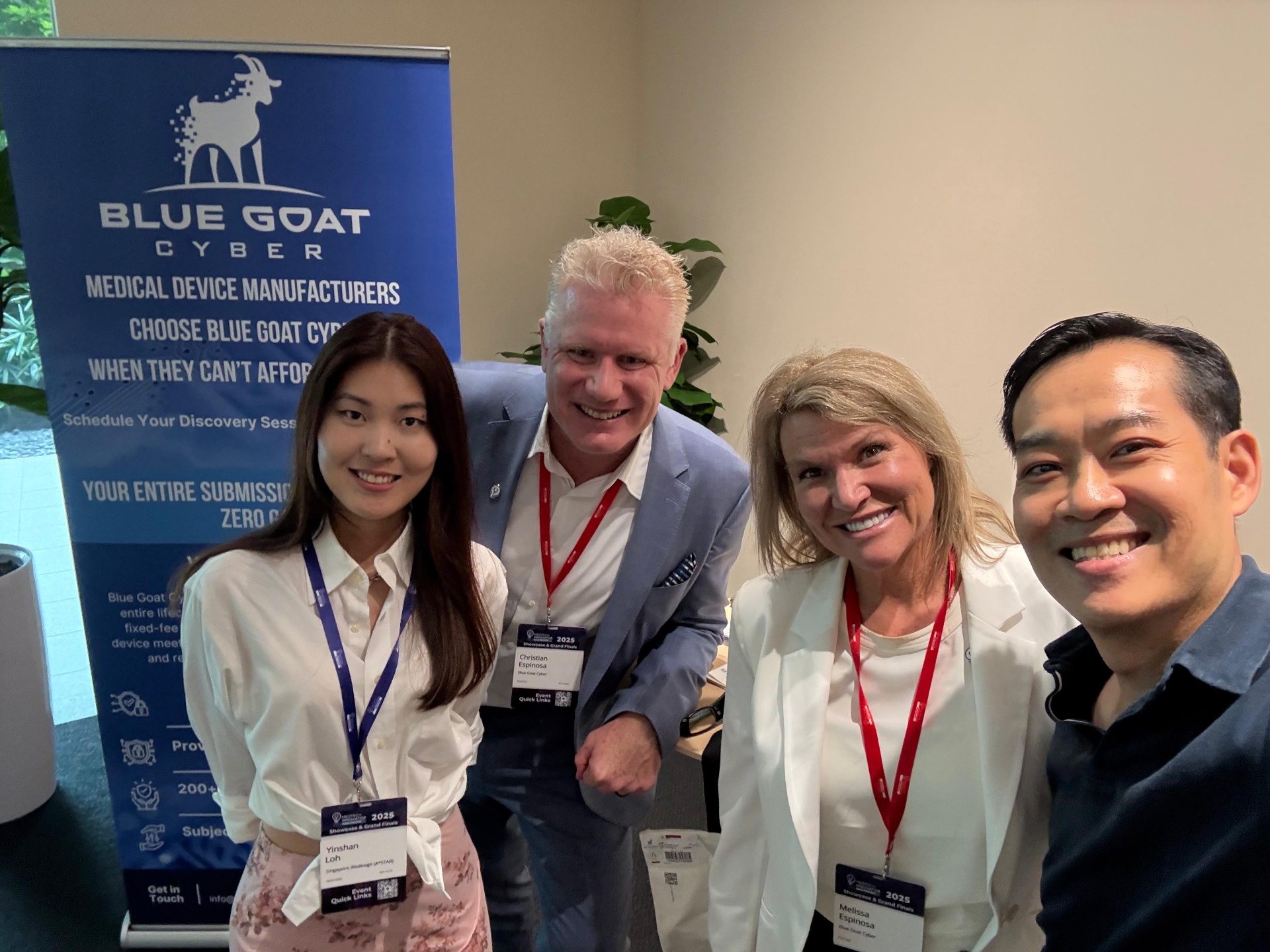 Blue Goat Cyber team at MedTech Innovator APAC Showcase & Grand Finals in Singapore