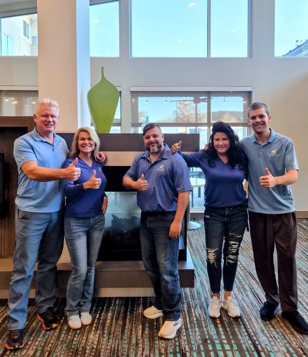 Blue Goat Cyber team celebrating at a company offsite