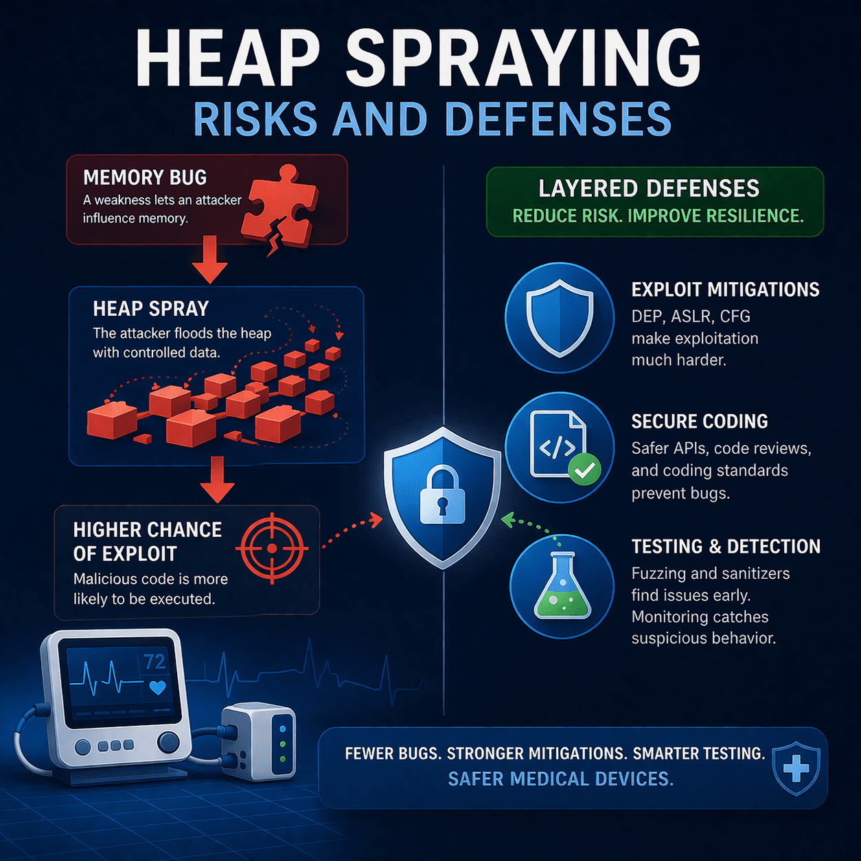 Primer article cover: Heap Spraying in Medical Device Cybersecurity: Risks and Defenses