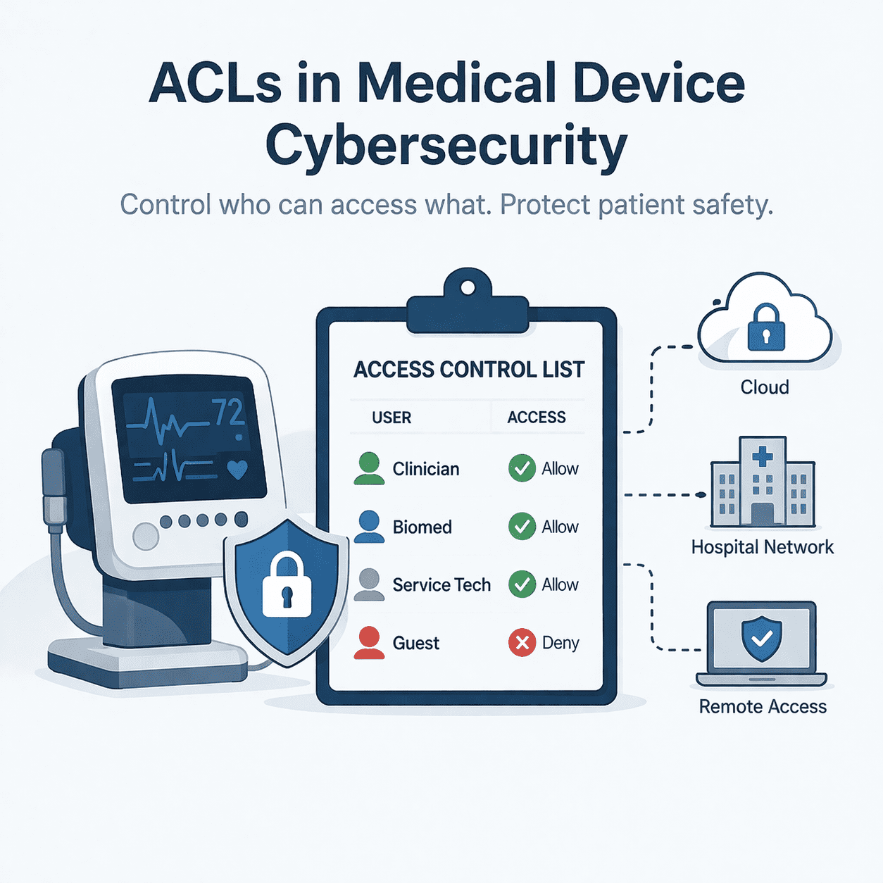 Identity & Access article cover: ACLs for Medical Device Cybersecurity: Access Control Guide