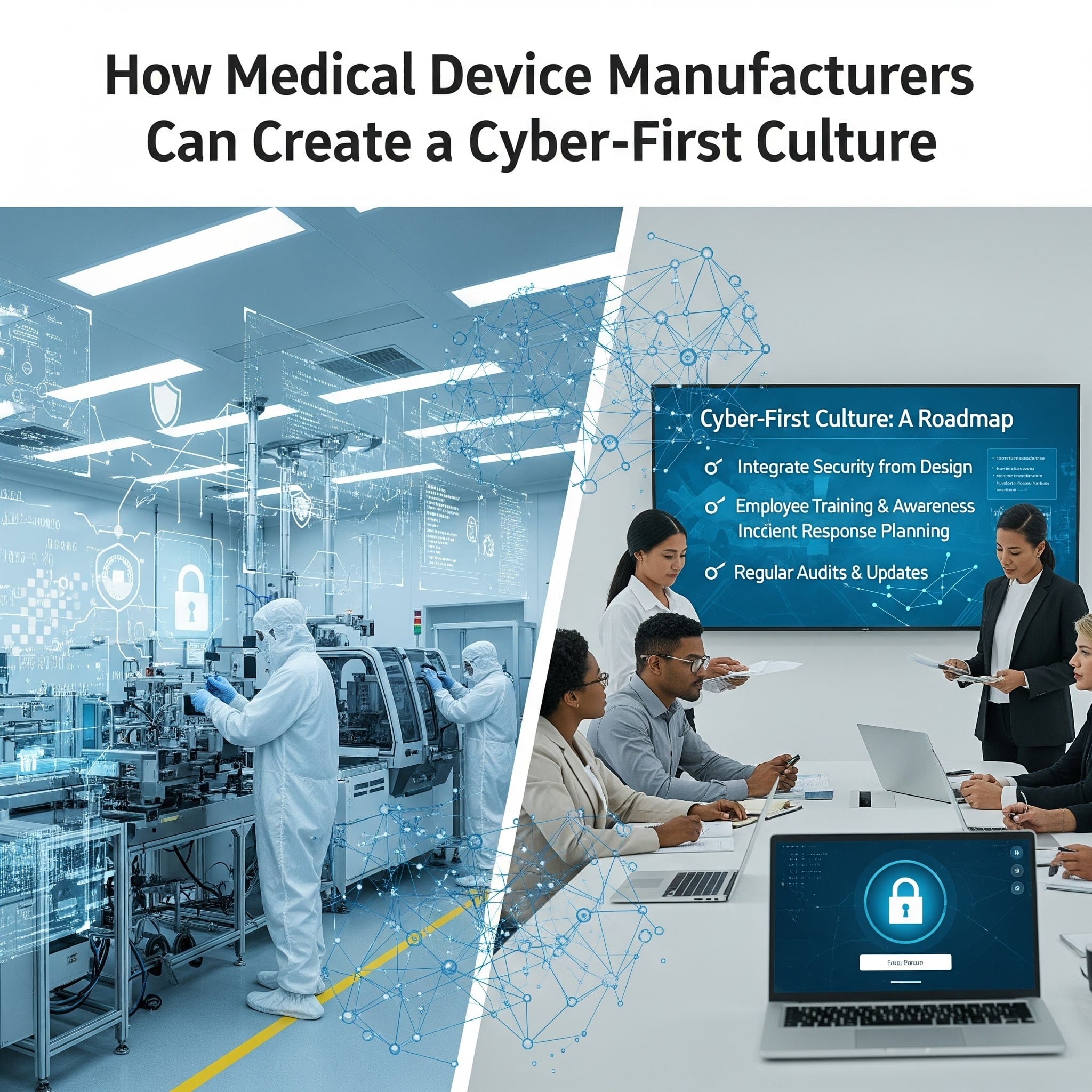 Strategy article cover: How Medical Device Manufacturers Can Create a Cyber-First Culture