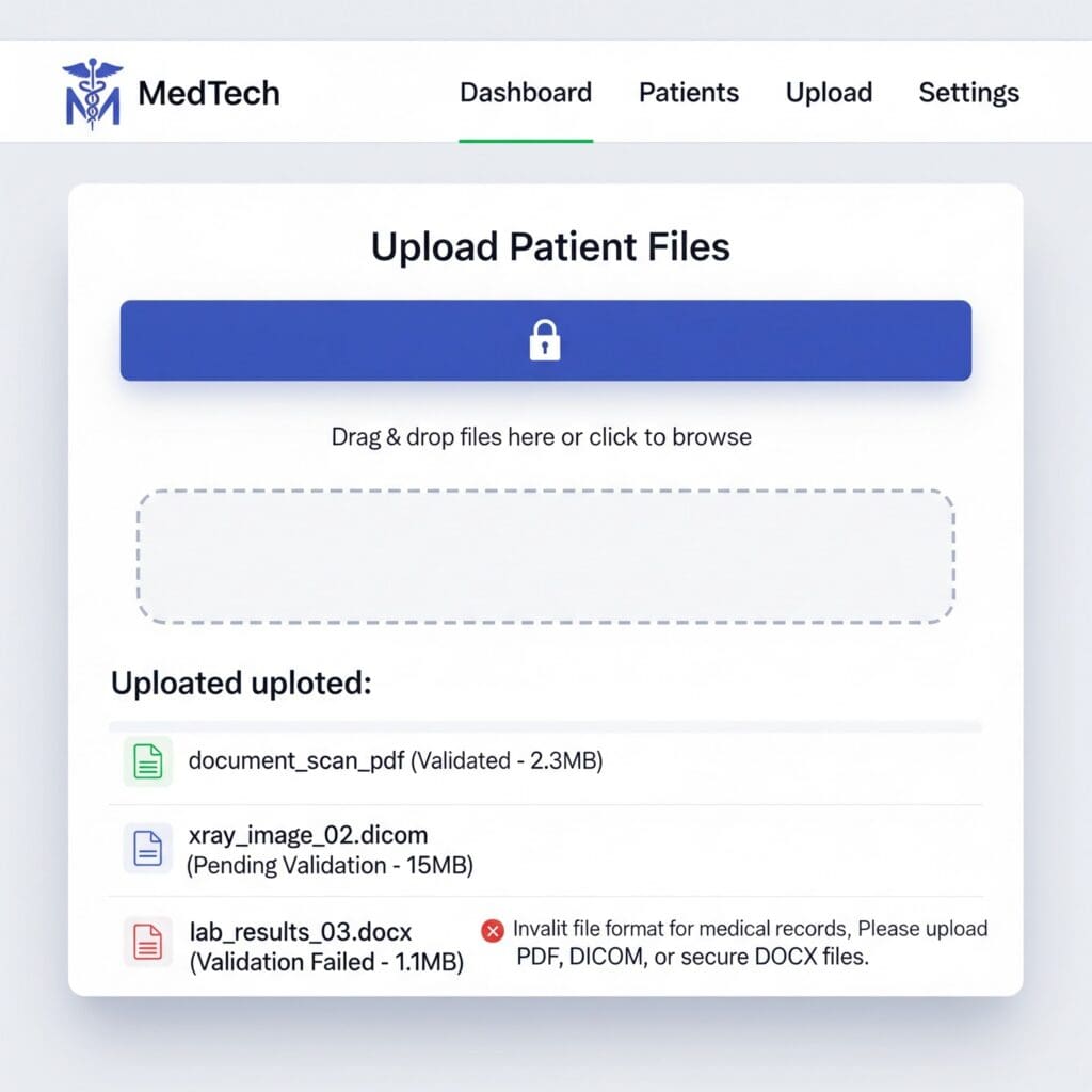 Secure File Upload Validation for Web Apps in MedTech