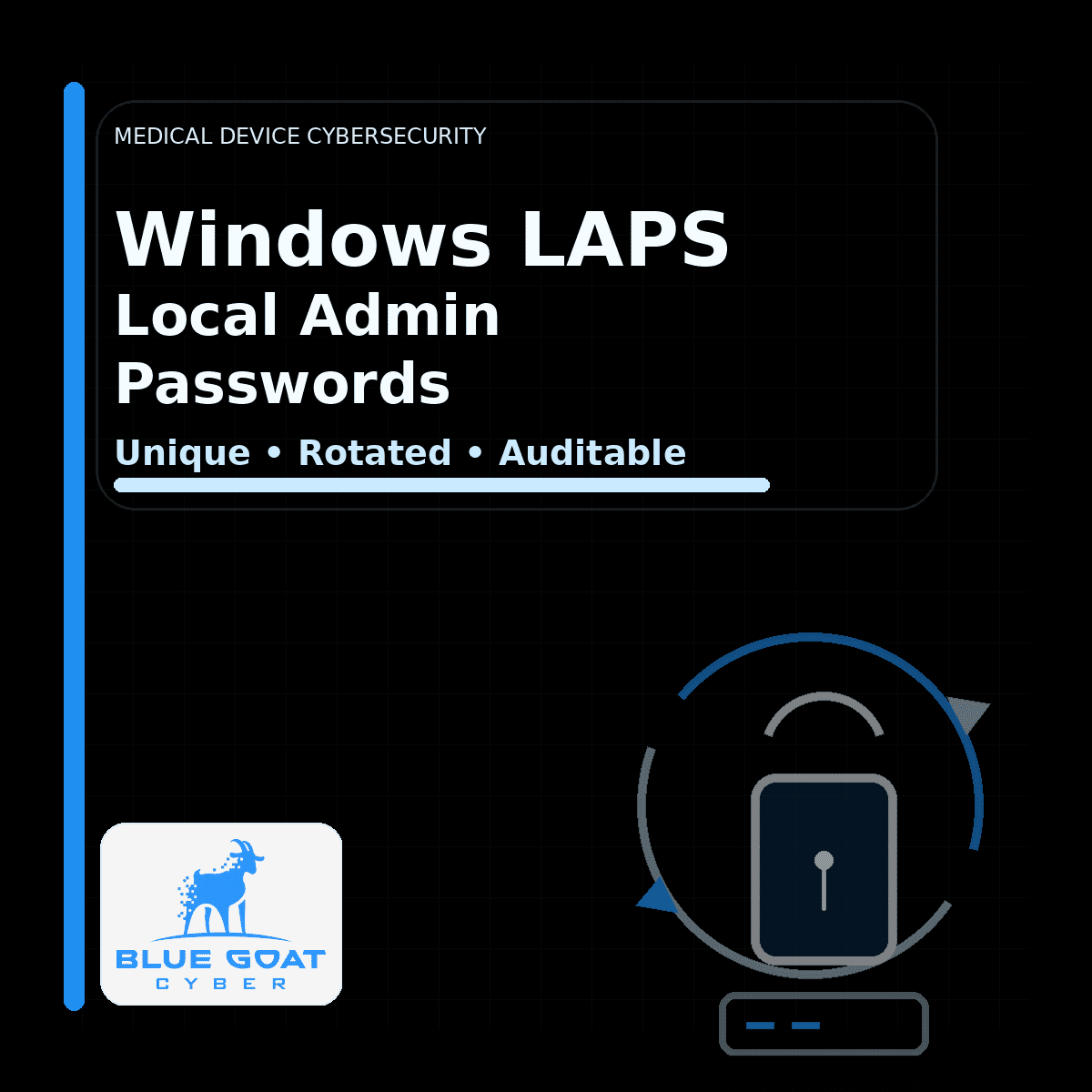 Identity & Access article cover: Windows LAPS for Medical Devices: Manage Local Admin Passwords Safely (Not GPP)