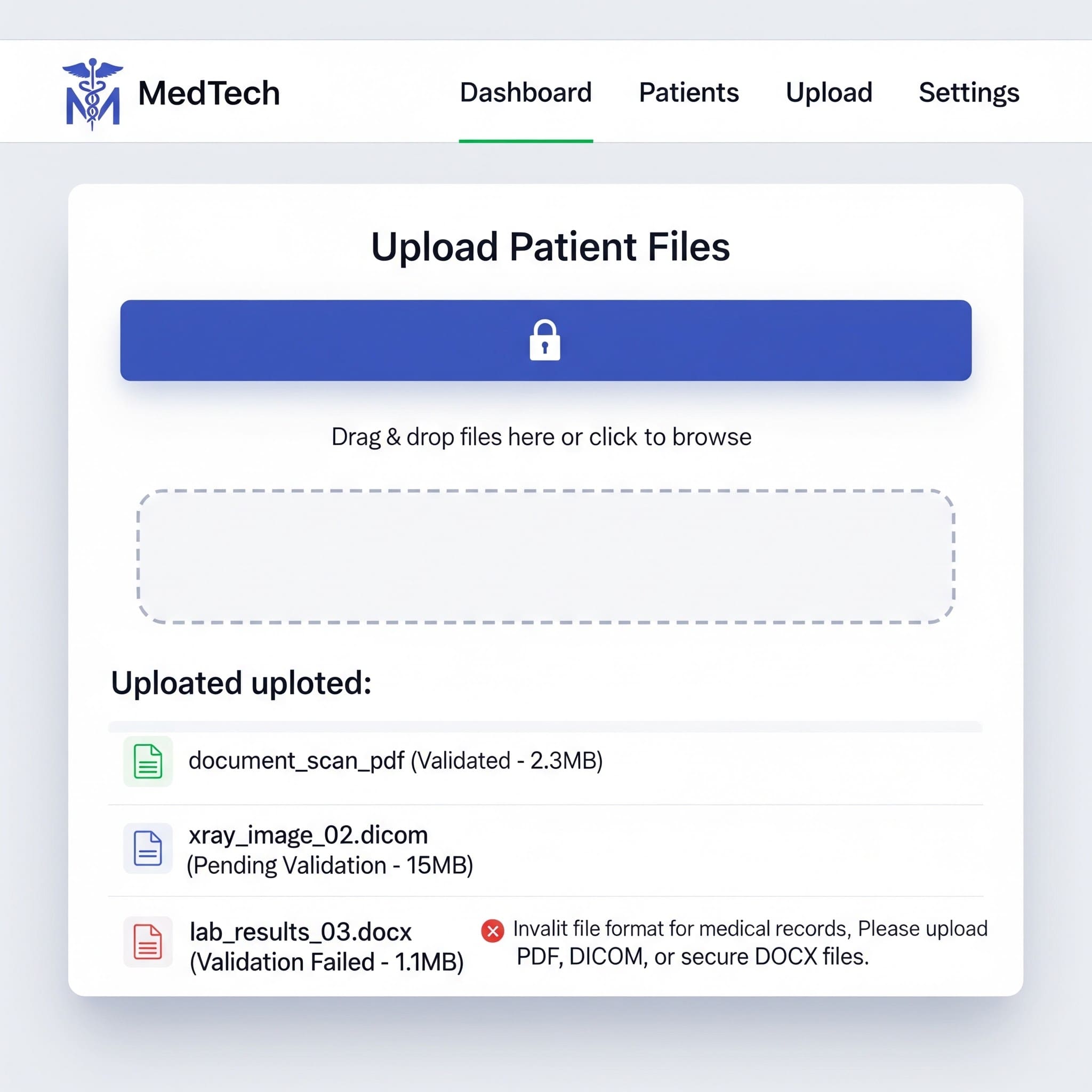 Testing article cover: Secure File Upload Validation for Web Apps in MedTech
