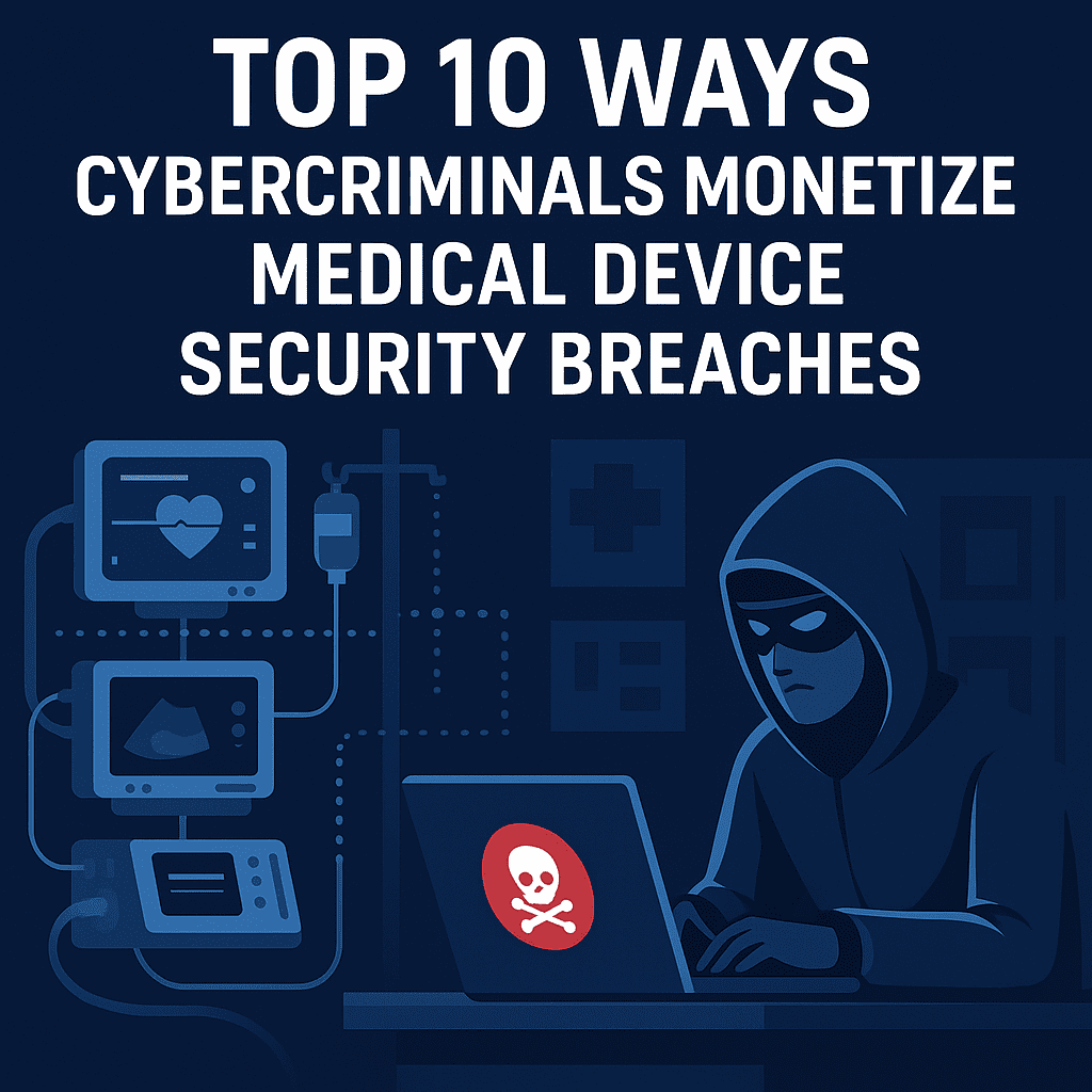 Threat Intel article cover: Top 10 Ways Cybercriminals Monetize Medical Device Cybersecurity Breaches