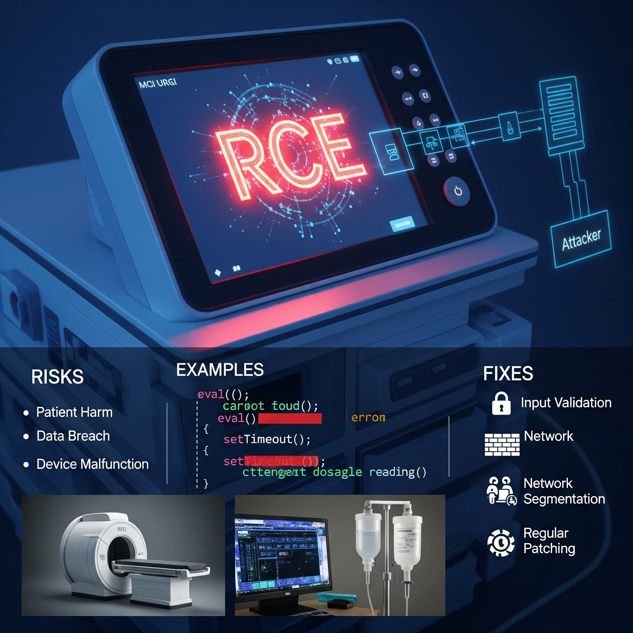 Primer article cover: JavaScript RCE in Medical Devices: Risks, Examples, and Fixes