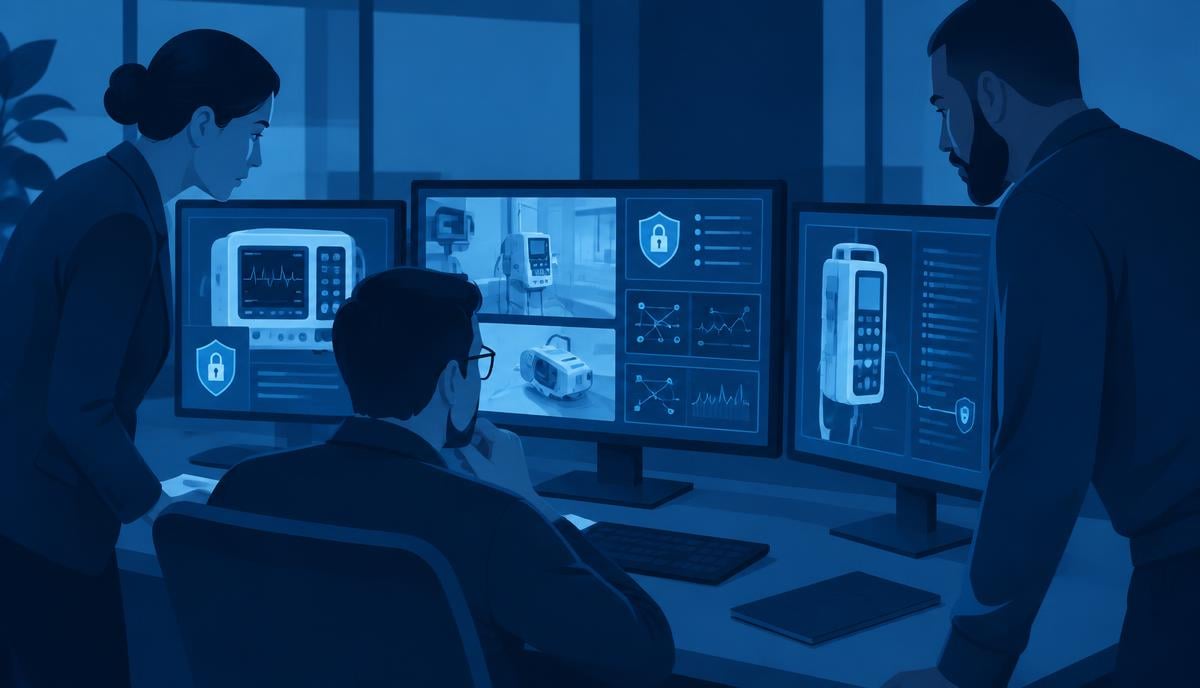 Hero illustration for the Fundamentals article: Healthcare Cybersecurity Companies: A Buyer's Selection Guide