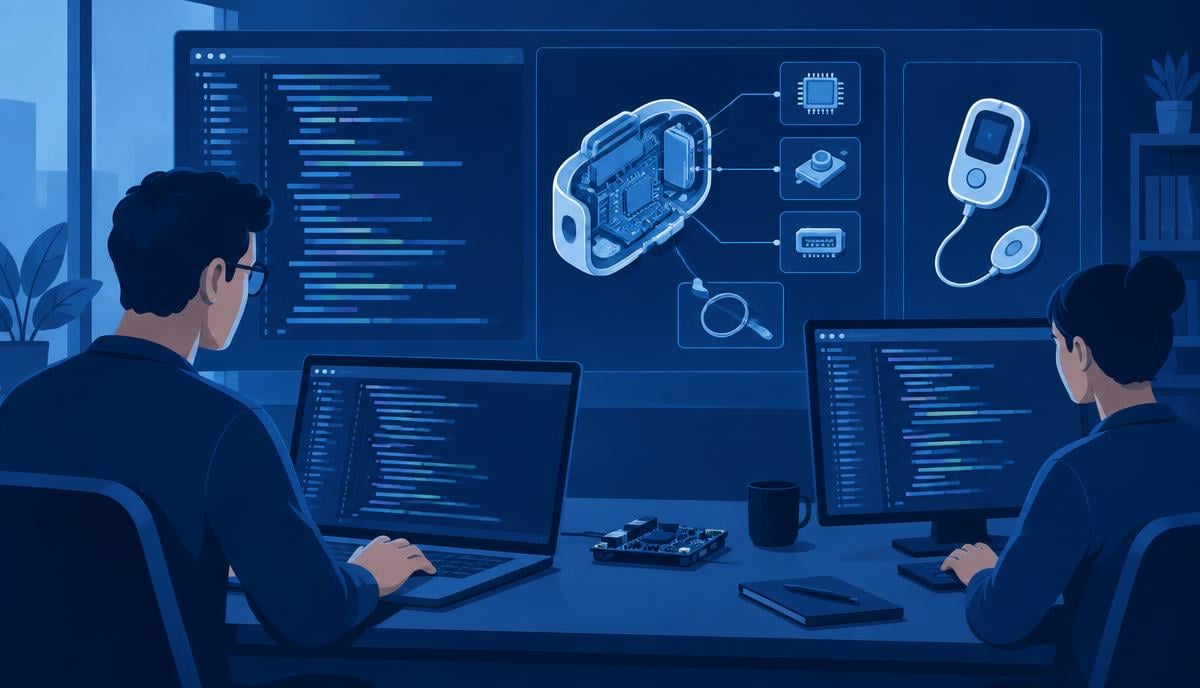 Hero illustration for the Fundamentals article: Medical Device Software Development: A Compliance Guide
