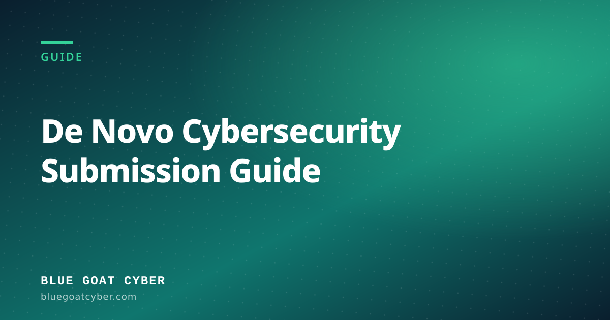 Hero illustration for the FDA article: De Novo Cybersecurity Submission Guide