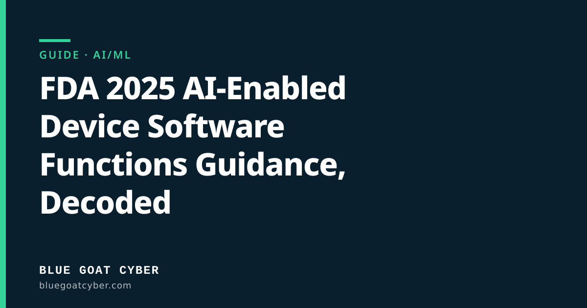 Hero illustration for the AI/ML article: FDA 2025 AI-Enabled Device Software Functions Guidance, Decoded