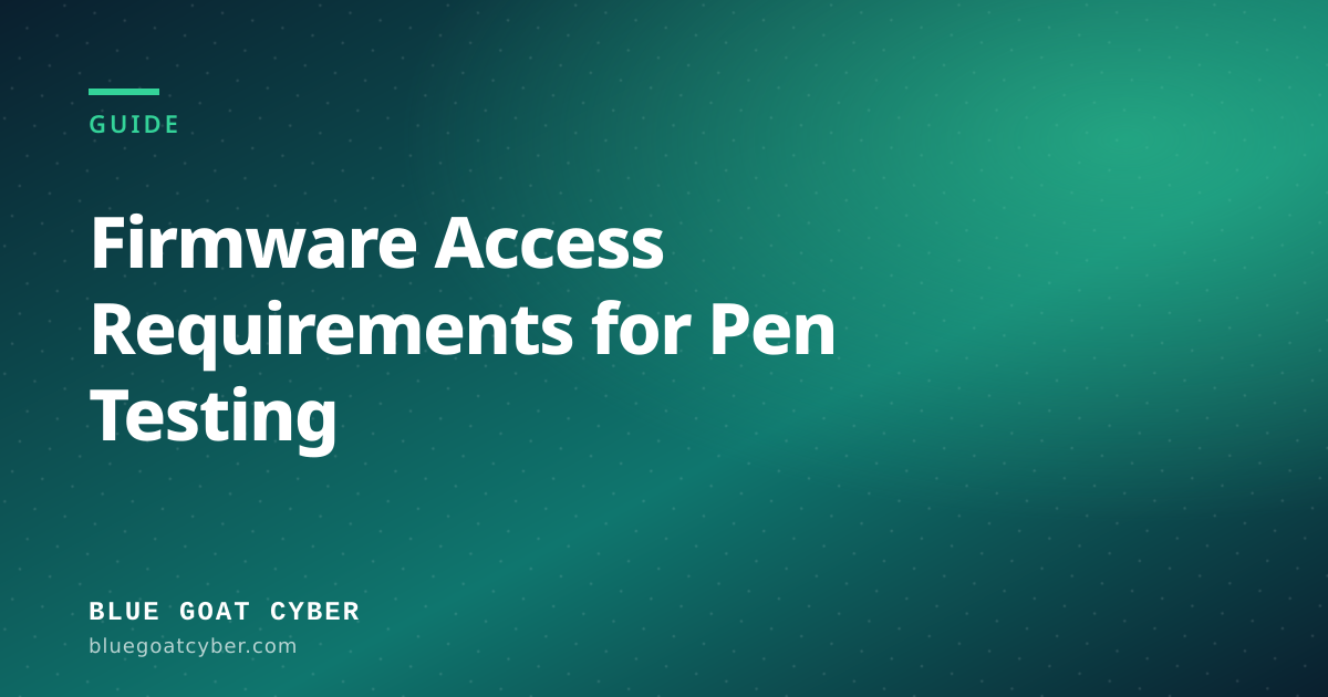 Hero illustration for the article: Firmware Access Requirements for Pen Testing