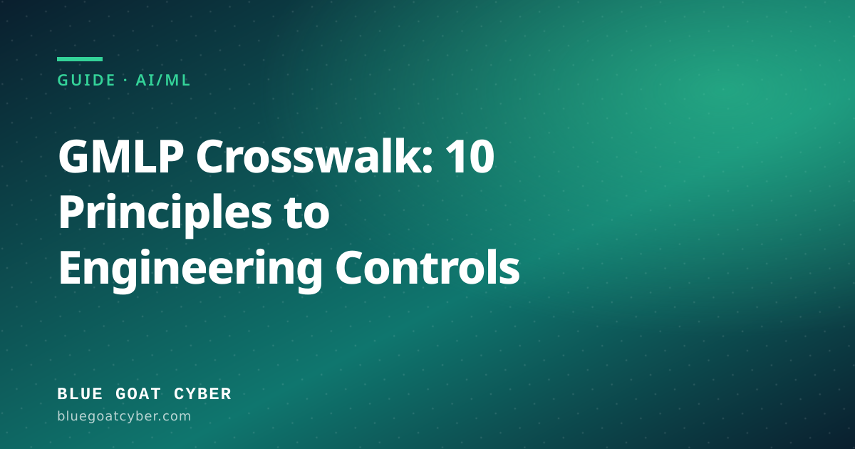 Hero illustration for the AI/ML article: GMLP Crosswalk: 10 Principles to Engineering Controls