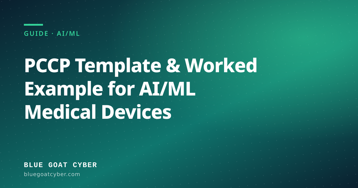 Hero illustration for the article: PCCP Template & Worked Example for AI/ML Medical Devices