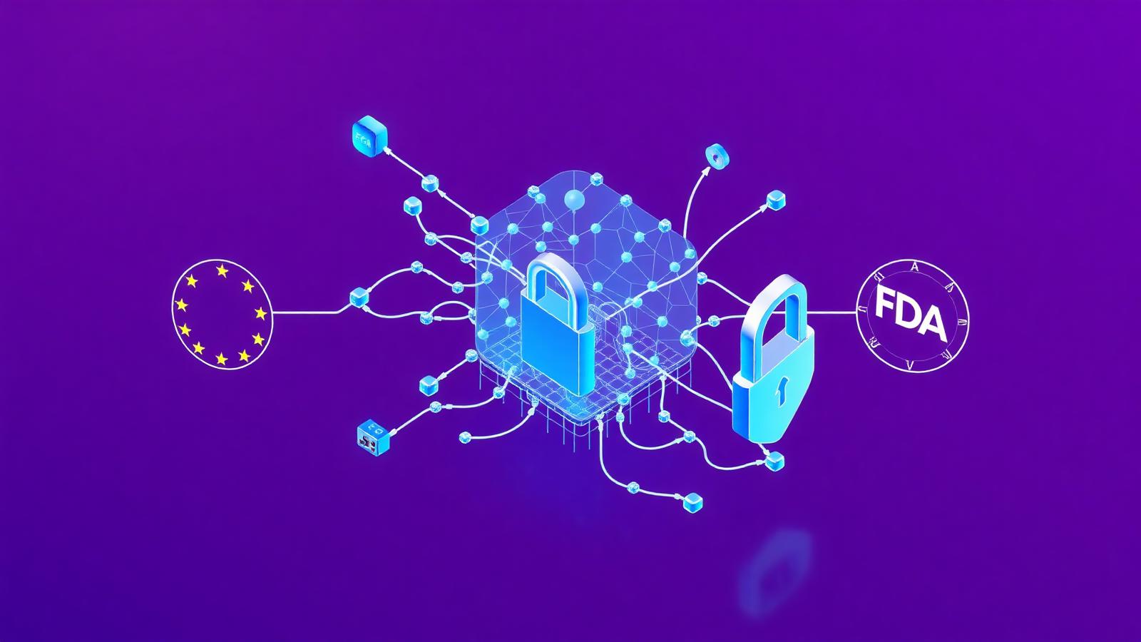 Hero illustration for the article: EU AI Act vs FDA AI/ML Cybersecurity for Medical Devices and SaMD