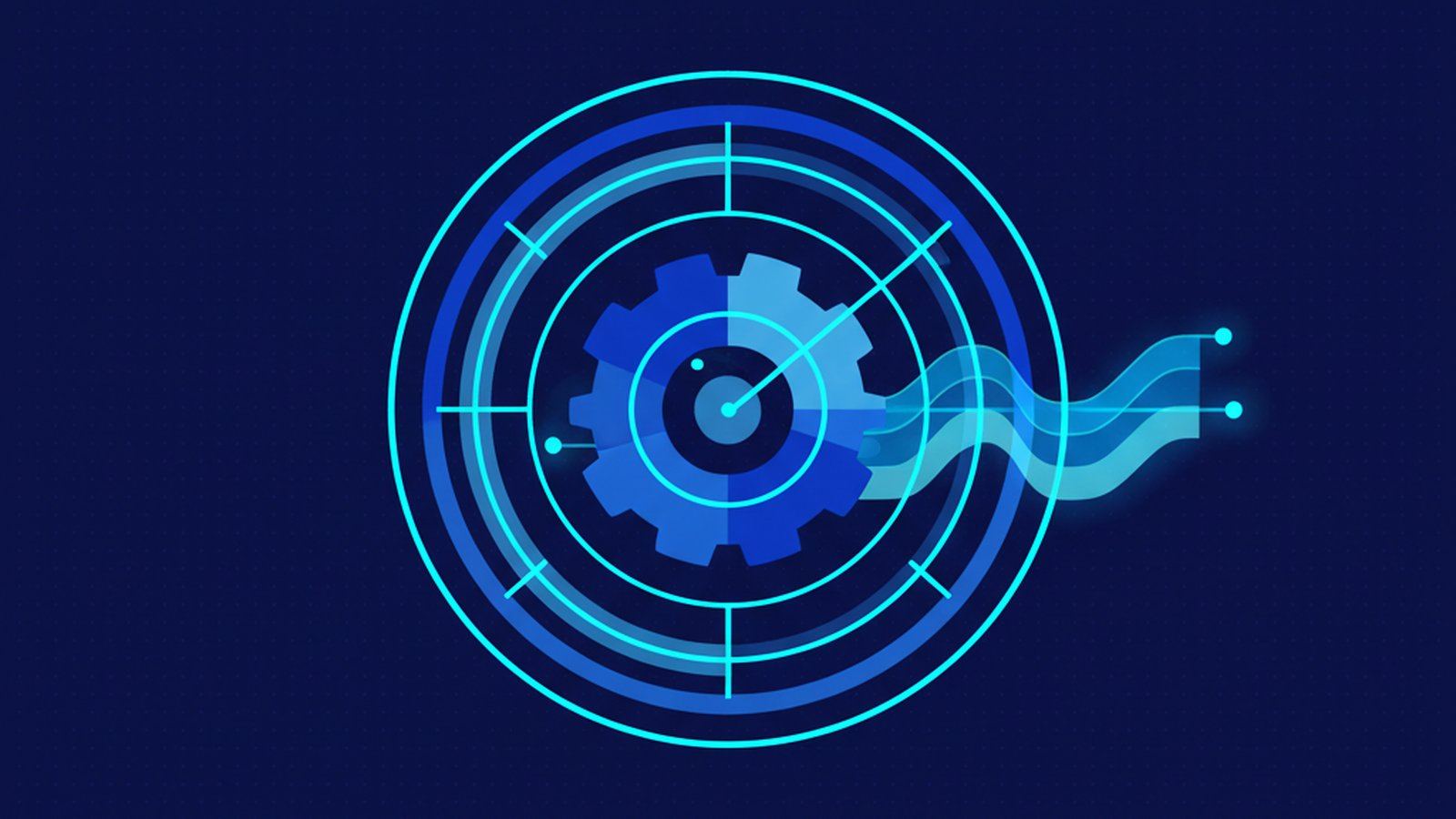 Abstract illustration of a regulatory review timeline with clock and document motifs representing FDA cybersecurity review milestones