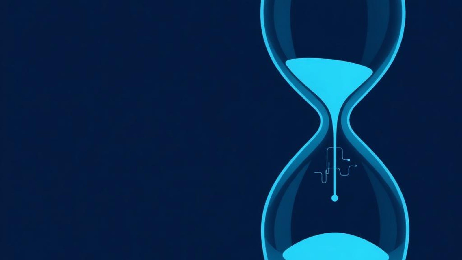 A blue goat wearing a hard hat stands on a clock face, symbolizing early cybersecurity implementation for medical devices