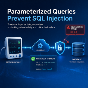 Parameterized Queries for Medical Device Cybersecurity (SQLi)