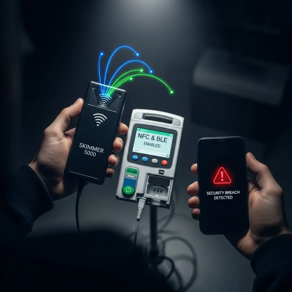 NFC & BLE Security in Medical Devices: Lessons from Contactless Skimming