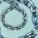 A heavy metal chain morphing into digital data