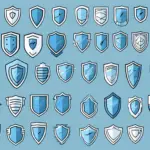 Various web browsers represented as different types of shields
