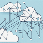 A cloud with various interconnected nodes representing a serverless architecture