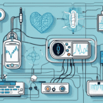 Various medical devices like a heart monitor