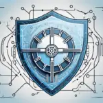 A shield symbolizing cybersecurity