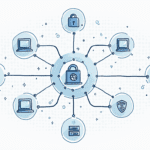 An intricate fault tree diagram that visually represents various cybersecurity threats and their potential causes