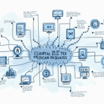 An intricate diagram showcasing the various components of medical device software