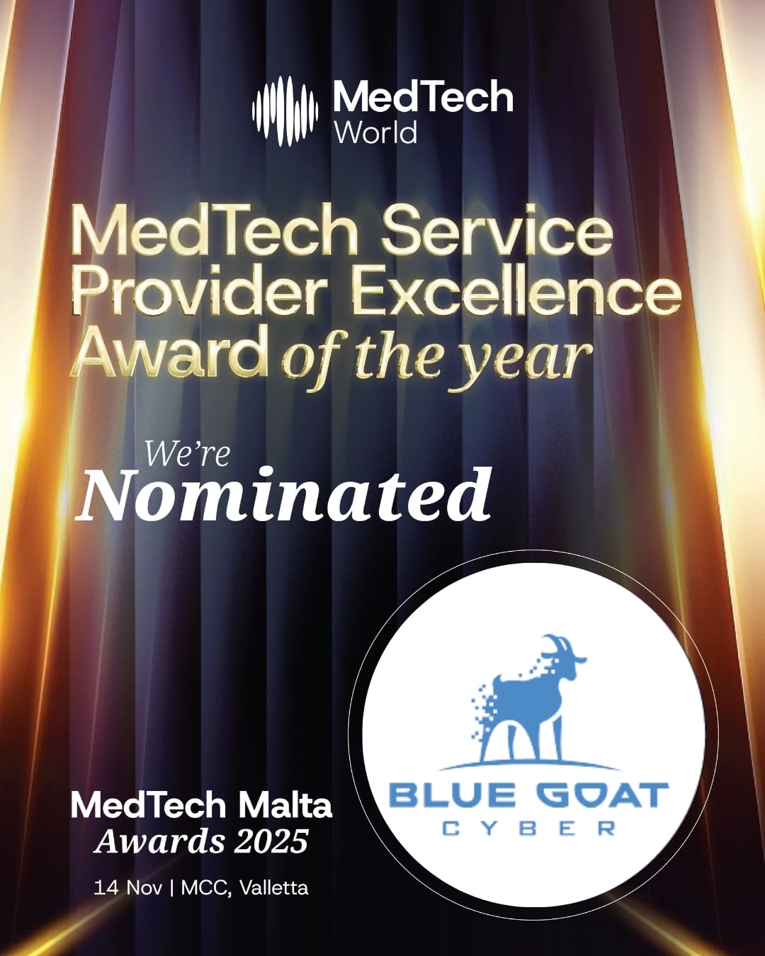 Blue Goat Cyber Named Gold Sponsor at MedTech World Malta 2025 ...